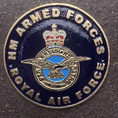 HM Armed forces Royal Air Force Cast Iron Sign