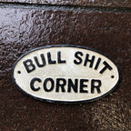 Bull ððððCorner Cast Iron Sign