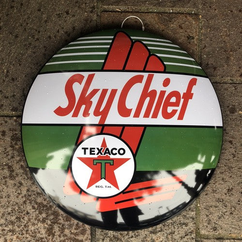 Sky Chief Texaco 40 Cms Domed Metal Sign