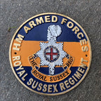 H M Armed Forces Royal Sussex Regiment Cast Iron Sign