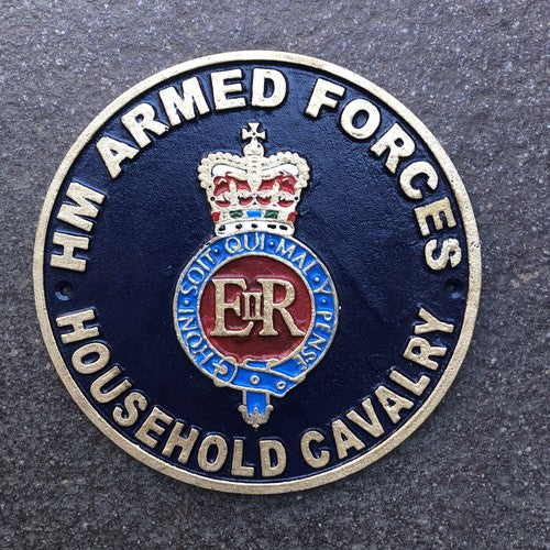 HM Armed Forces Household Cavalry Cast Iron Sign