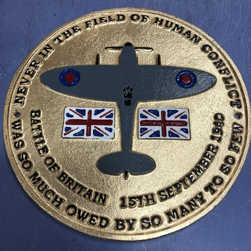 Battle Of Britain Cast Iron Sign
