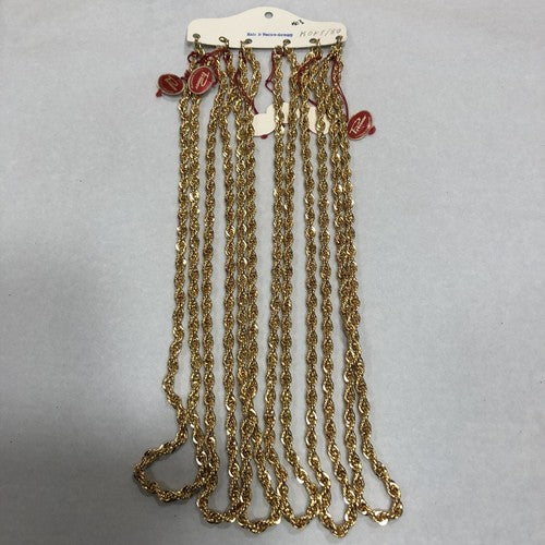 Primor Gold Plated Card Of Six 19 Inch Chains