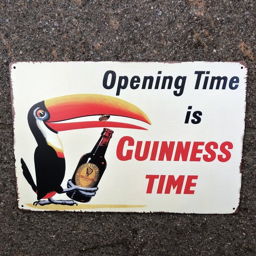 Opening Time Is Guinness Time Metal Sign New  Design