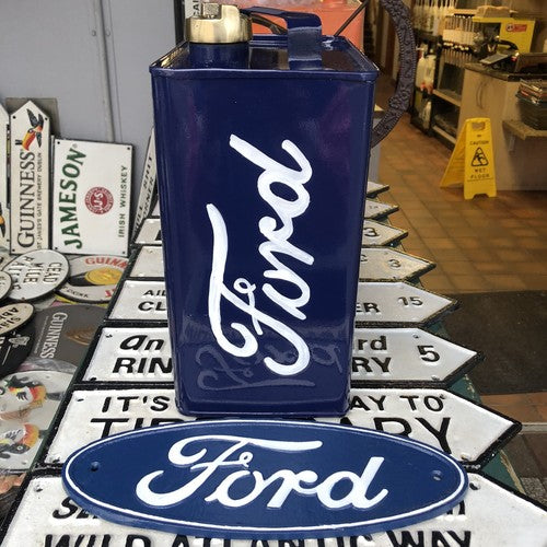 Ford Oil Can And Cast Iron Sign