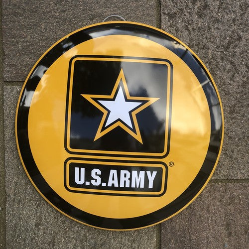 U S Army 40 Cms Domed Metal Sign
