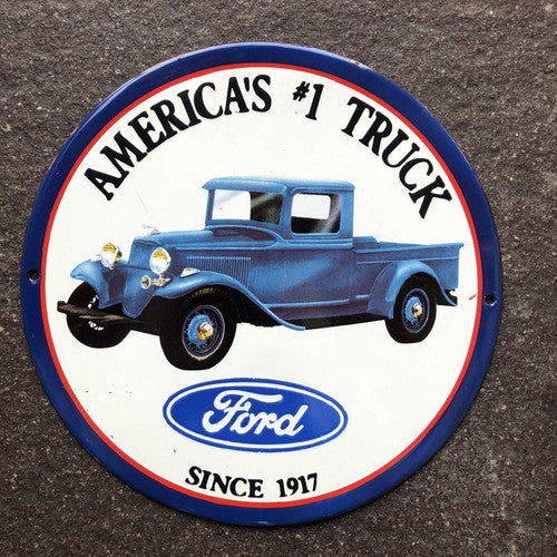 Ford Americas No 1 Truck Enamel Sign