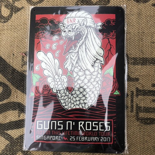Guns N Roses Singapore 2017 Tin Sign