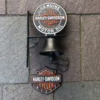 Harley Davidson Cast Iron Bell & Key Rack