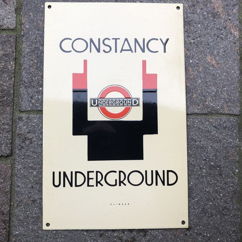 Constancy London Underground Enamel Sign