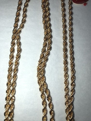 Primor Gold Plated Card Of Three 19 Inch Chains