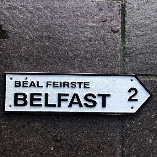 Belfast Cast Iron Street Sign