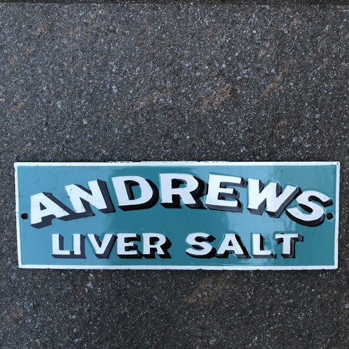 Andrews Liver Salt Enamel Sign