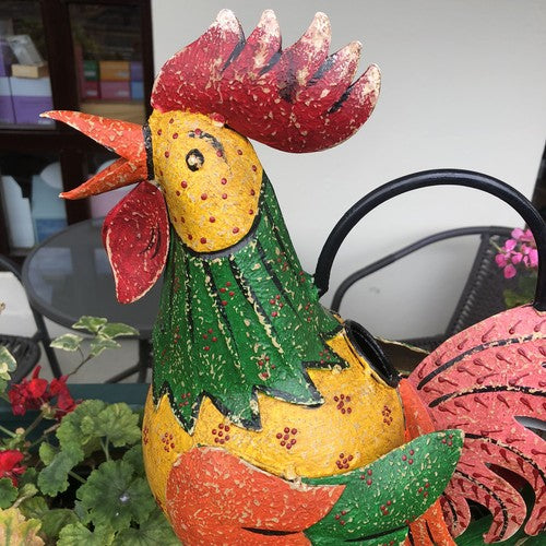 Cockerel Metal Art Watering Can