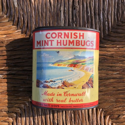 Cornish Mint Humbugs Filled Vintage Tin