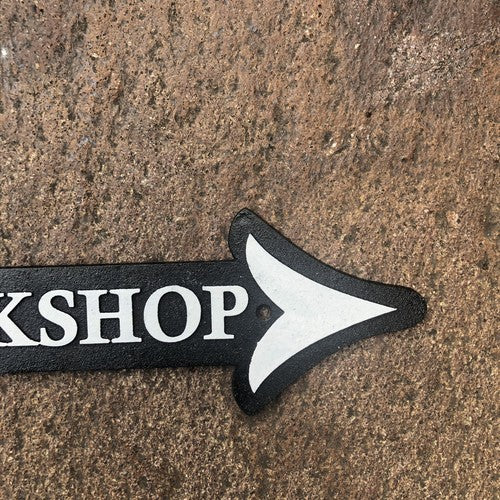 Triumph Motorcycles Workshop Cast Iron Arrow Sign