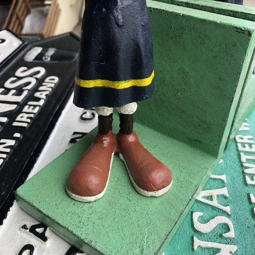 Popeye Cast Iron Book Ends
