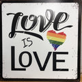 Love Is Love Metal Distressed Style Sign Overseas Post Available
