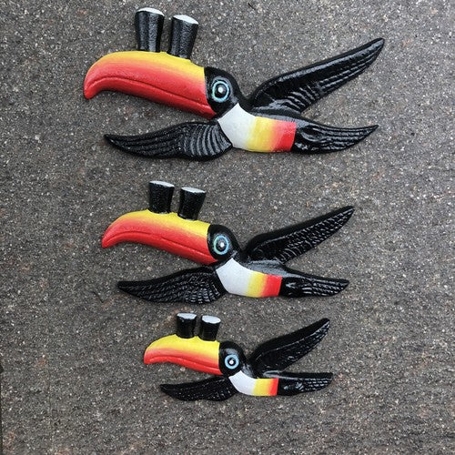 Guinness Set /3 Flying Toucans Cast Iron