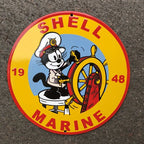 Mickey Mouse Shell Marine Enamel Sign
