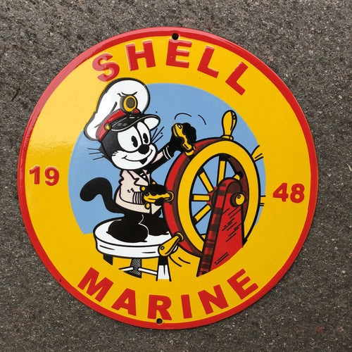 Mickey Mouse Shell Marine Enamel Sign