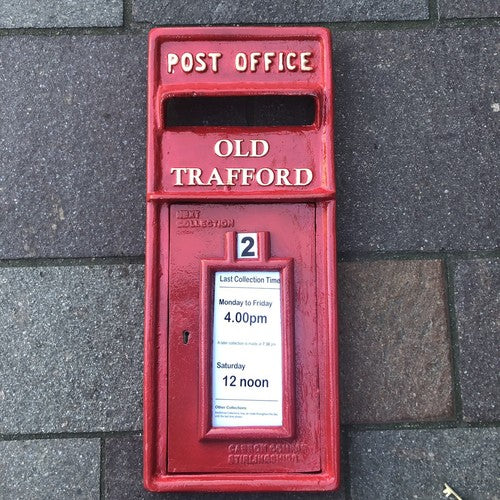 Old Trafford Wall Mounted Post Box Front Only Heavy Cast Iron