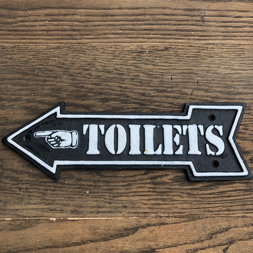 Toilets Cast Iron Arrow Sign