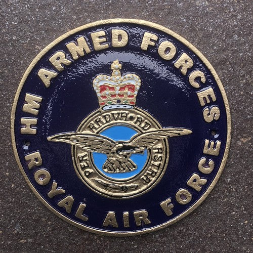 HM Armed forces Royal Air Force Cast Iron Sign
