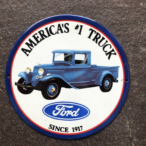Ford Americas No 1 Truck Enamel Sign