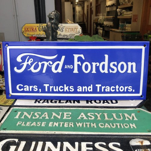 Ford And Fordson Enamel Sign