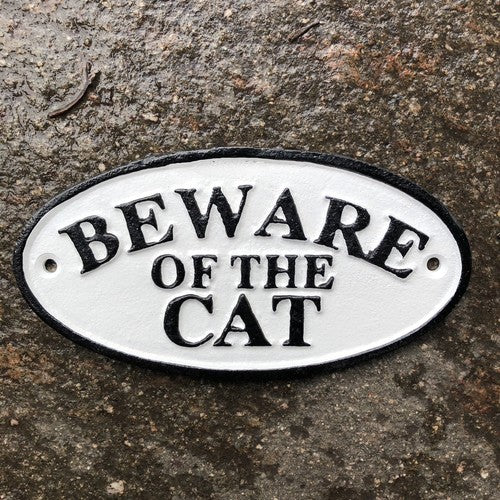 Beware Of Cast Iron Sign Bundle