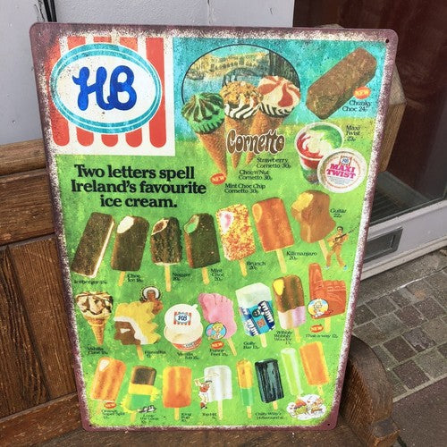 HB Variety Ices Metal Sign