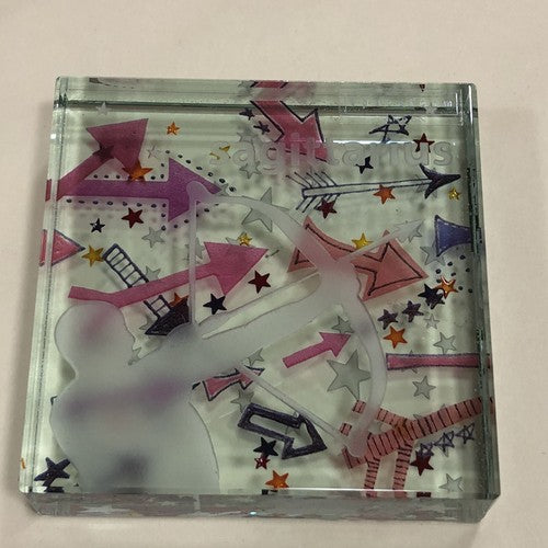 Spaceform Sagittarius Glass Block 3 Inches Square Boxed