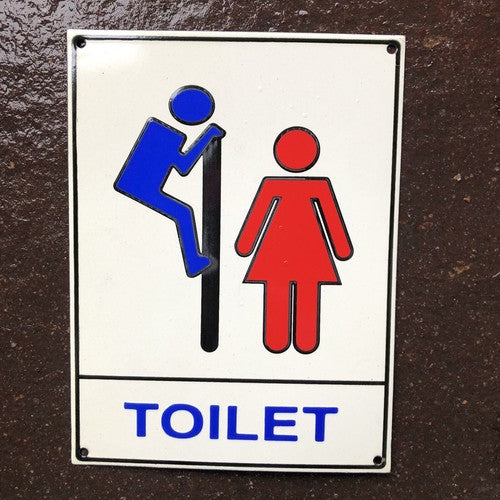 Toilet Enamel Sign