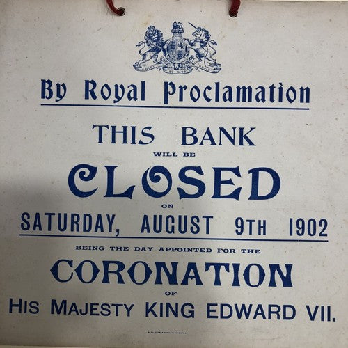 Bank Notification Antique Sign RARE !!!