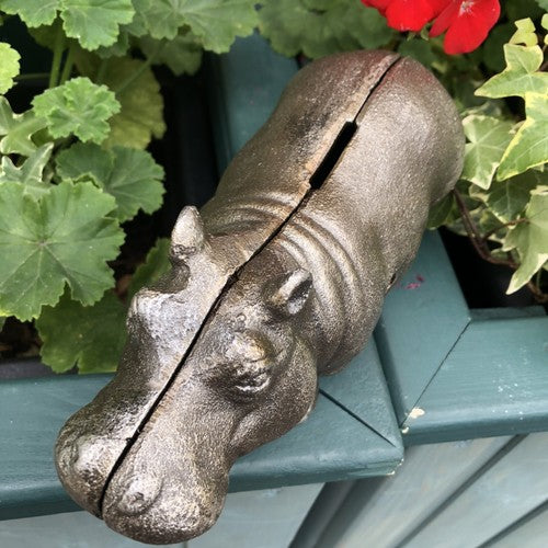 Hippo Cast Iron Money Box