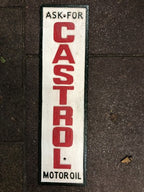 Castrol Ask For Motor Oil Cast Iron Sign