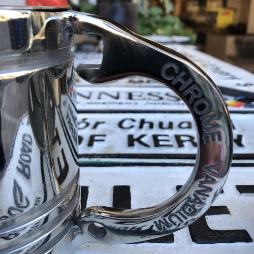 Pair Of Piston Chrome Mugs