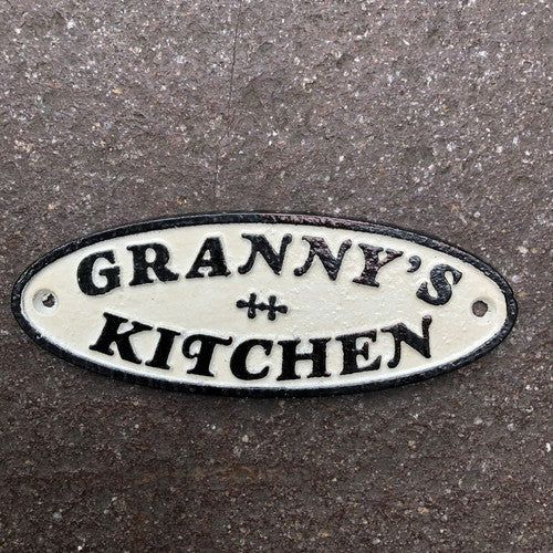 Grannyâs Kitchen Cast Iron Sign