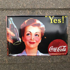 Coca Cola Yes Metal Sign New Design