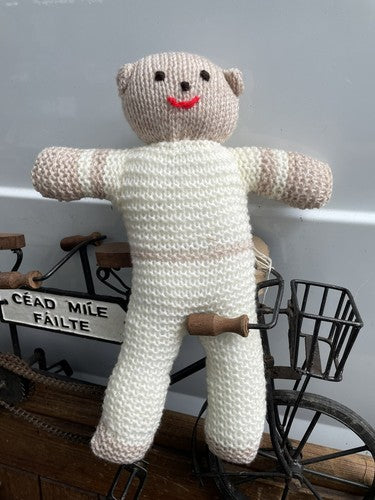 Teddy Hand Knitted 34cm Brand New