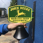 John Deere Cast Iron Bell & Key Rack