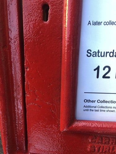 Anfield Wall Mounted Post Box Front Only Heavy Cast Iron