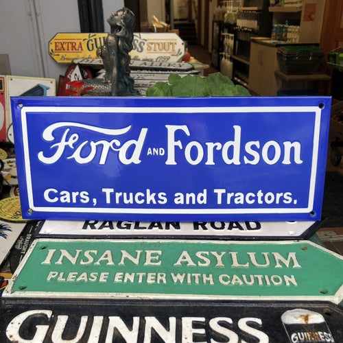 Ford And Fordson Enamel Sign