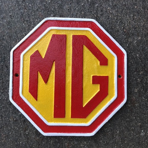 MG Cast Iron Sign