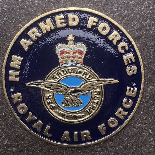 HM Armed forces Royal Air Force Cast Iron Sign