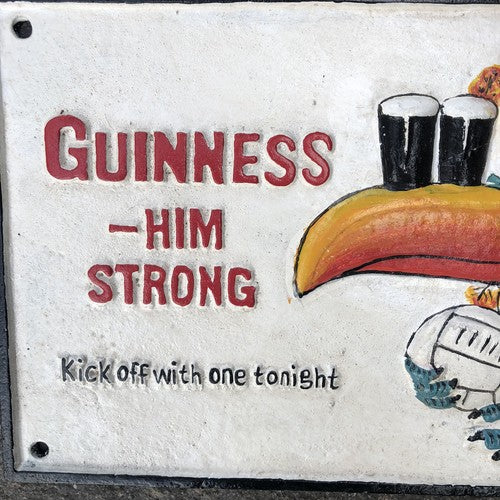 Guinness-Him Strong Cast Iron Cast Iron Sign
