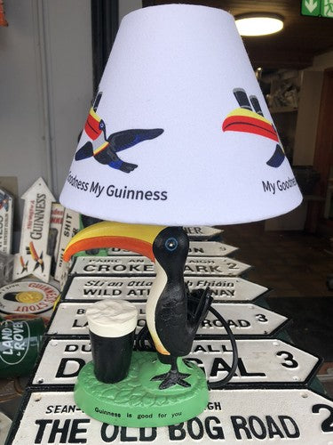 Guinness Toucan Cast Iron Lamp & Shade