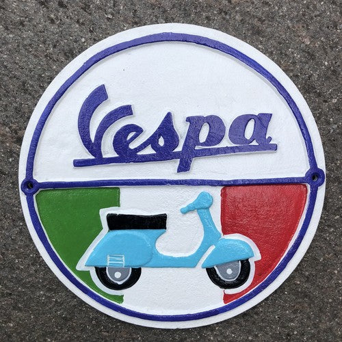 Vespa Cast Iron Sign