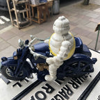 Michelin Man With Passenger In Side Car Cast Iron